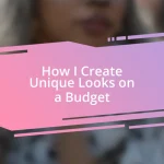 How I Create Unique Looks on a Budget