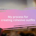 My process for creating cohesive outfits